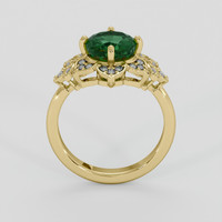 2.00 Ct. Emerald Ring, 18K Yellow Gold 3