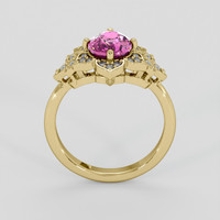 2.35 Ct. Pinkish Purple Rhodolite Garnet Ring, 18K Yellow Gold 3