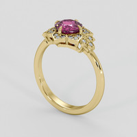 1.46 Ct. Pink Spinel Ring, 18K Yellow Gold 2