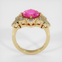 3.31 Ct. Pink Sapphire Ring, 18K Yellow Gold 3