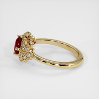 1.24 Ct. Ruby Ring, 18K Yellow Gold 4