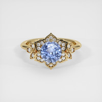 2.04 Ct. Blue Sapphire Ring, 18K Yellow Gold 1