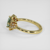 1.00 Ct. Green Sapphire Ring, 18K Yellow Gold 4