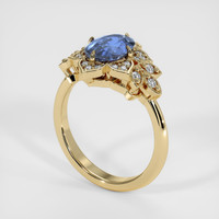 2.36 Ct. Blue Sapphire Ring, 18K Yellow Gold 2