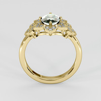 1.40 Ct. Bluish Green Sapphire Ring, 18K Yellow Gold 3