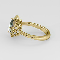 1.40 Ct. Bluish Green Sapphire Ring, 18K Yellow Gold 4