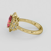 1.51 Ct. Padparadscha Sapphire Ring, 18K Yellow Gold 4