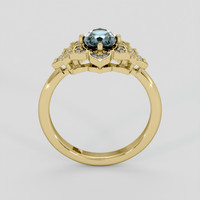 1.01 Ct. Greenish Blue Sapphire Ring, 18K Yellow Gold 3