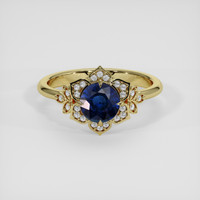 2.68 Ct. Blue Sapphire Ring, 18K Yellow Gold 1