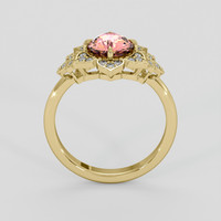1.69 Ct. Padparadscha Sapphire Ring, 18K Yellow Gold 3