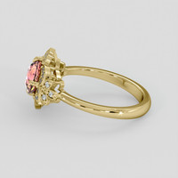 1.69 Ct. Padparadscha Sapphire Ring, 18K Yellow Gold 4
