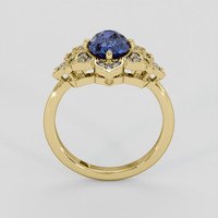 2.02 Ct. Blue Sapphire Ring, 18K Yellow Gold 3