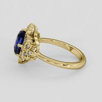 2.02 Ct. Blue Sapphire Ring, 18K Yellow Gold 4