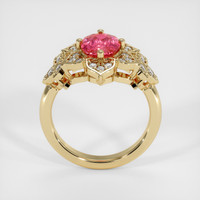 1.29 Ct. Padparadscha Sapphire Ring, 18K Yellow Gold 3