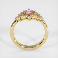 0.61 Ct. Pink Sapphire Ring, 18K Yellow Gold 3