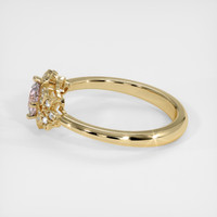 0.58 Ct. Pink Sapphire Ring, 18K Yellow Gold 4