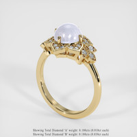 6.04 Ct. Grey Sapphire Ring, 18K Yellow Gold 2