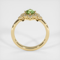 0.56 Ct. Yellowish Green Sapphire Ring, 18K Yellow Gold 3
