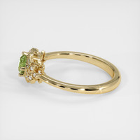 0.56 Ct. Yellowish Green Sapphire Ring, 18K Yellow Gold 4