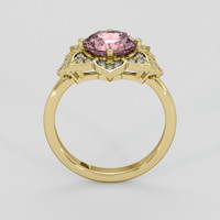 2.19 Ct. Peach Sapphire Ring, 18K Yellow Gold 3