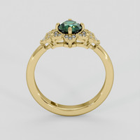 0.98 Ct. Bluish Green Sapphire Ring, 18K Yellow Gold 3