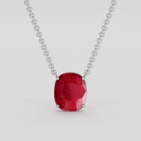 4.79 Ct. Ruby Necklace, Platinum 950 1