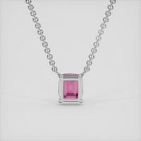 1.47 Ct. Pink Sapphire Necklace, Platinum 950 4