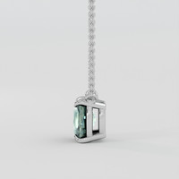 1.09 Ct. Green Sapphire Necklace, Platinum 950 3