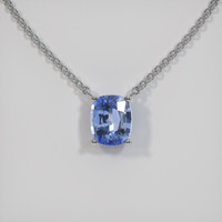 1.61 Ct. Blue Sapphire Necklace, Platinum 950 1