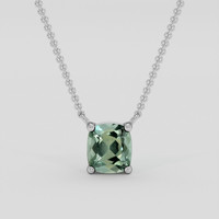 1.04 Ct. Green Sapphire Necklace, Platinum 950 1