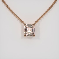 1.02 Ct. Padparadscha Sapphire Necklace, 14K Rose Gold 1