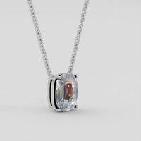 5.17 Ct. Rainbow Moonstone Necklace, Silver 2