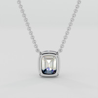 5.17 Ct. Rainbow Moonstone Necklace, Silver 4