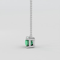 0.85 Ct. Green Tourmaline Necklace, Silver 3