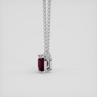 2.02 Ct. Purplish Red Ruby Necklace, Silver 3