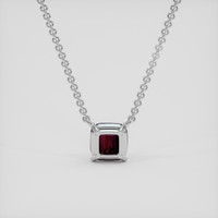 2.02 Ct. Purplish Red Ruby Necklace, Silver 4