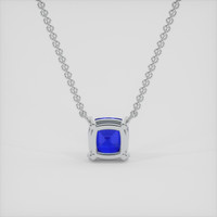 0.65 Ct. Blue Sapphire Necklace, Silver 4
