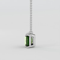 1.08 Ct. Green Sapphire Necklace, 10K White Gold 3