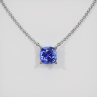 0.62 Ct. Sapphire Necklace, 14K White Gold 1