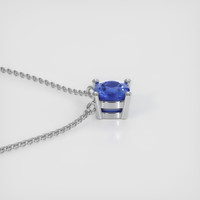 0.62 Ct. Sapphire Necklace, 14K White Gold 3