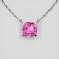 3.00 Ct. Sapphire Necklace, 14K White Gold 1