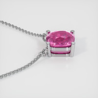 3.00 Ct. Sapphire Necklace, 14K White Gold 3