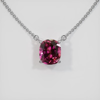 0.57 Ct. Sapphire Necklace, 14K White Gold 1