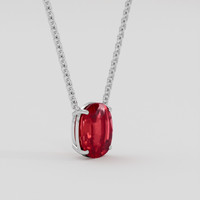 4.79 Ct. Ruby Necklace, 14K White Gold 2