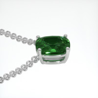8.06 Ct. Yellowish Green Sapphire Necklace, 14K White Gold 3