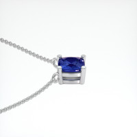 0.65 Ct. Blue Sapphire Necklace, 14K White Gold 3