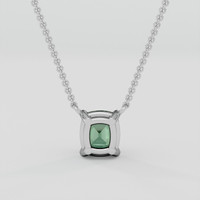 1.04 Ct. Green Sapphire Necklace, 14K White Gold 4
