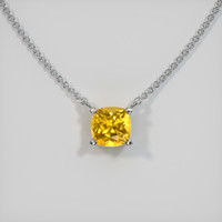 0.80 Ct. Sapphire Necklace, 14K White Gold 1