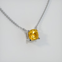 0.80 Ct. Sapphire Necklace, 14K White Gold 2