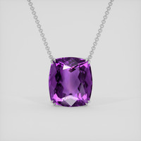 35.25 Ct. Purple Amethyst Necklace, 18K White Gold 1